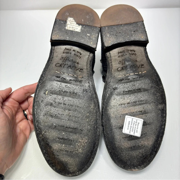 Officine Creative Legrand Black Snakeskin Reptile Look Leather Booties Size 38 - Picture 11 of 13